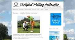 Desktop Screenshot of certifiedputtinginstructor.com